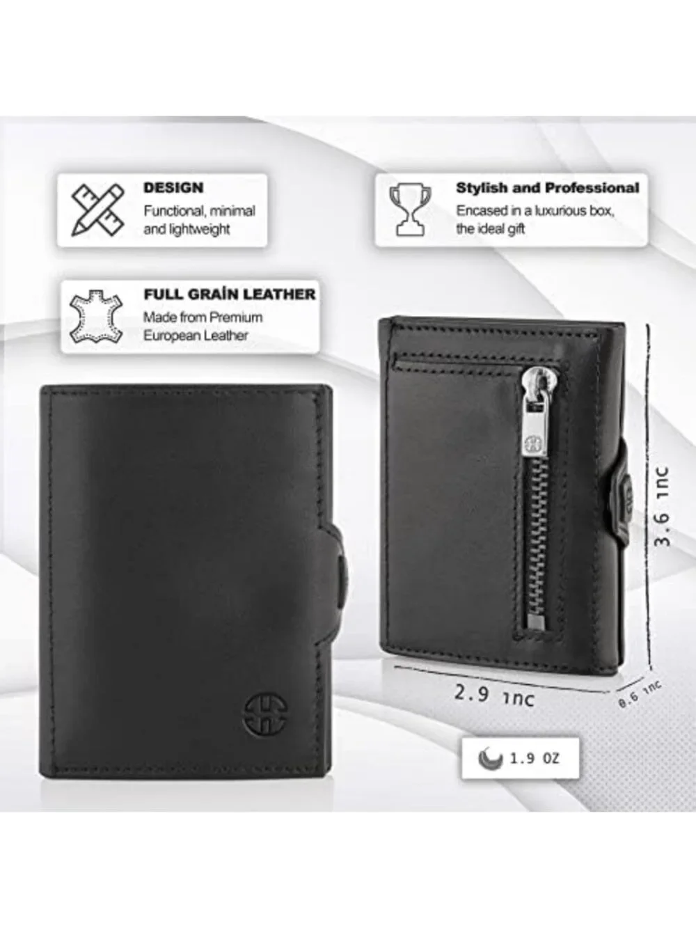 Stylish Unisex RFID Trifold Leather Wallet | Slim Front Pocket Design